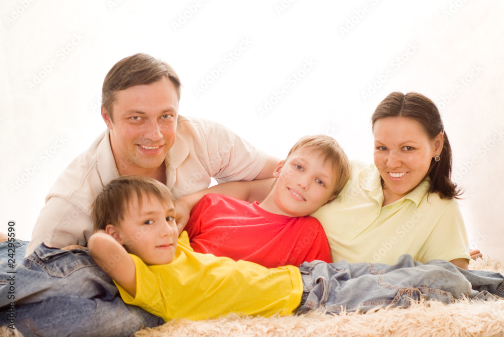 portrait of a happy family