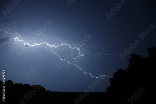 lightning in the night photo