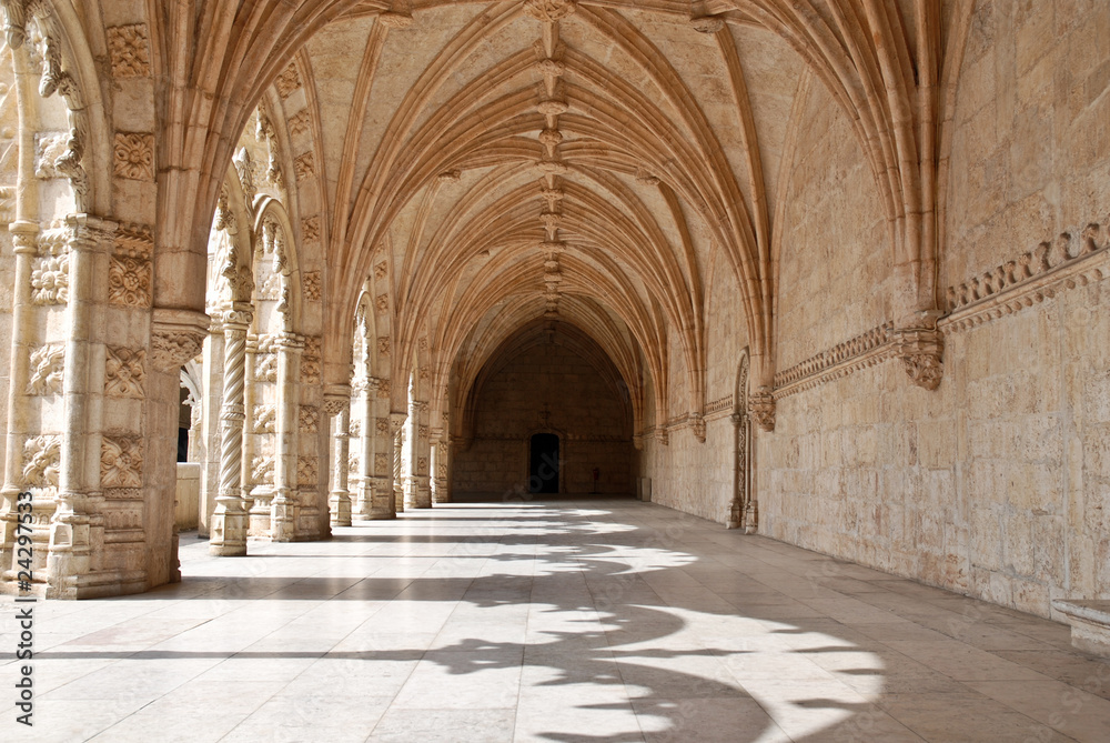 Jeronimos Monastery of  Belem, Lisbon, Portugal.