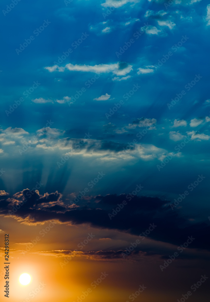 Fototapeta premium Sunset in clouds