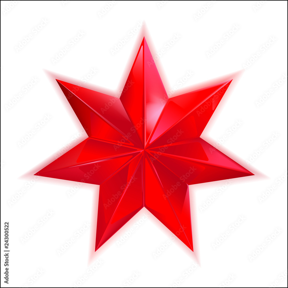 glass red star glass red star