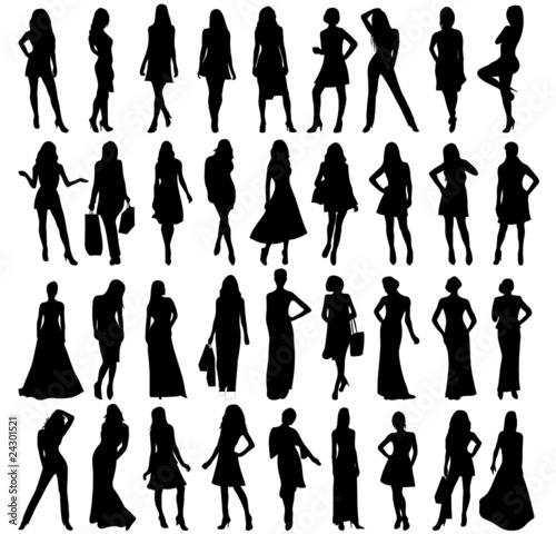 icones femmes ou silhouettes féminine