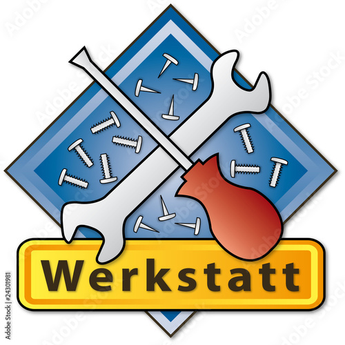 Schild Werkstatt