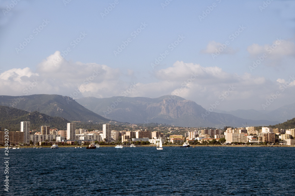 panorama waterfront ajaccio corsica france
