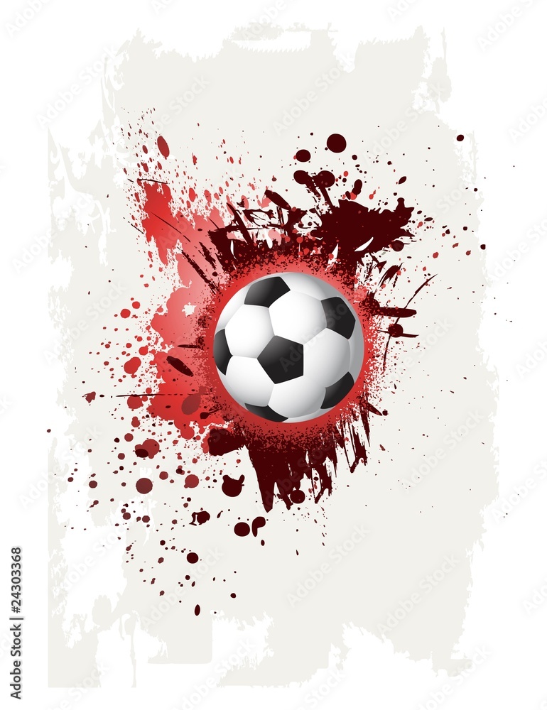 abstract grunge colorful soccer 3d football