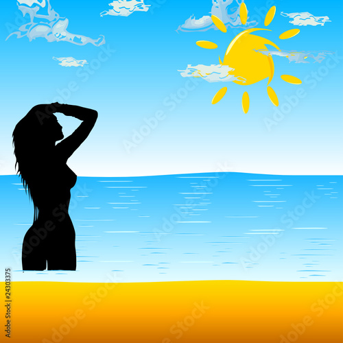 girl enjoying the beach