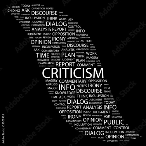 CRITICISM. Wordcloud illustration.