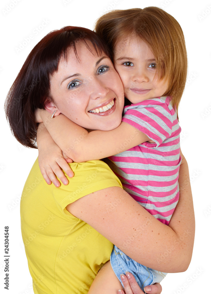 Happy mother with little daughter Happy mother with little daughter