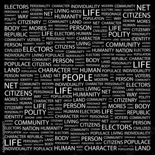 PEOPLE. Wordcloud vector illustration.
