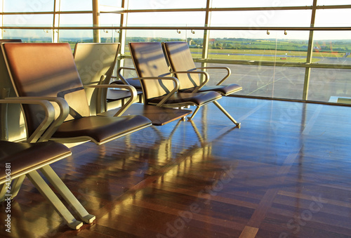 Empty chair on airport