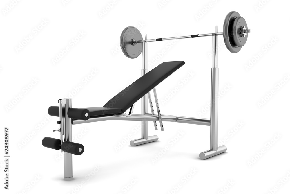 gym bench isolated on white background gym bench isolated on white background