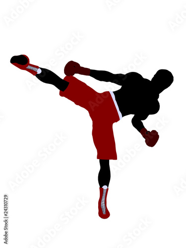 Male Boxer Illustration Silhouette