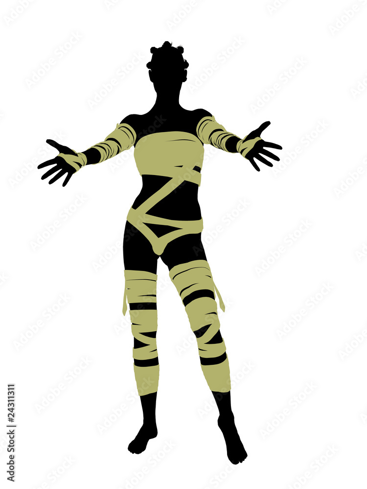 African American Female Mummy Illustration Silhouette African American Female Mummy Illustration Silhouette