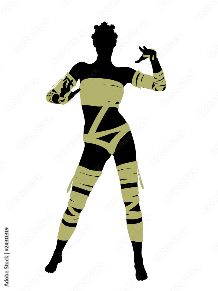 African American Female Mummy Illustration Silhouette African American Female Mummy Illustration Silhouette