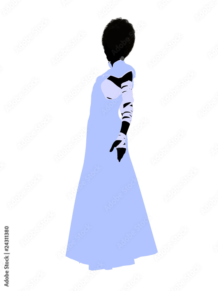 Frankensteins Bride Halloween Illustration Silhouette Frankensteins Bride Halloween Illustration Silhouette