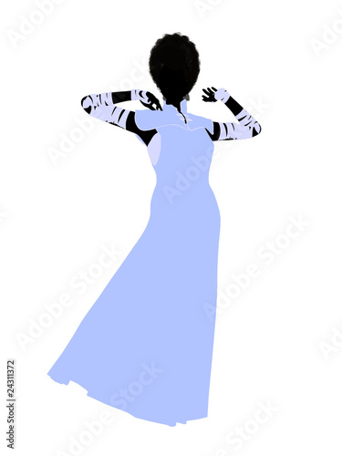 Frankensteins Bride Halloween Illustration Silhouette photo