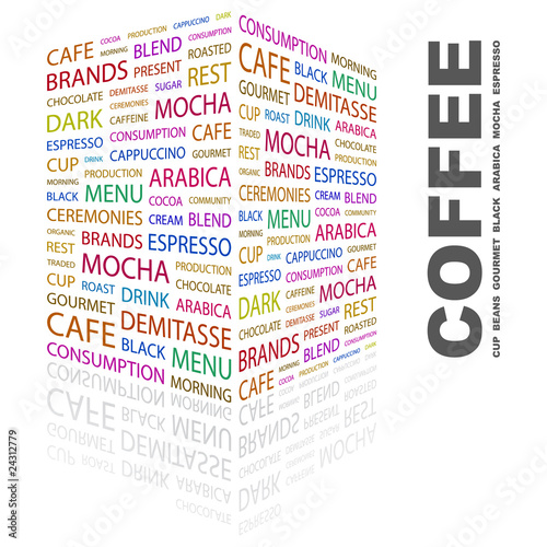 COFFEE. Wordcloud vector illustration.