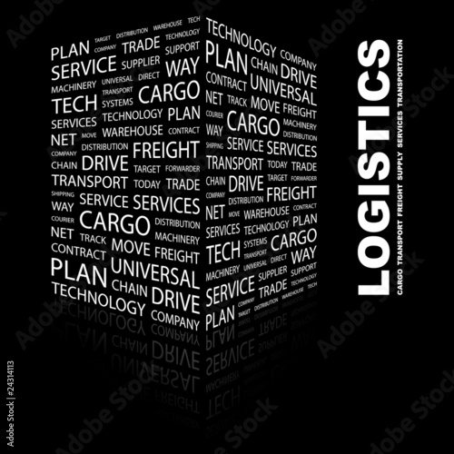LOGISTICS. Illustration with different association terms. #24314113