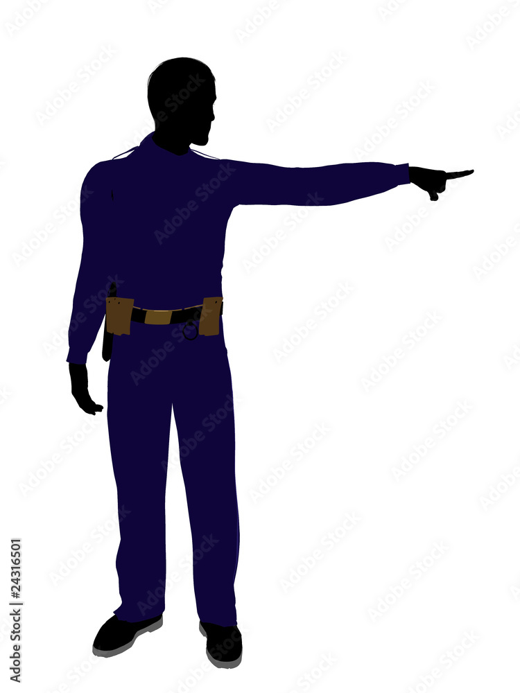 Male Police Officer Art Illustration Silhouette Male Police Officer Art Illustration Silhouette