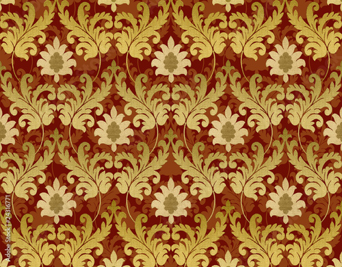 Red and gold renaissance background