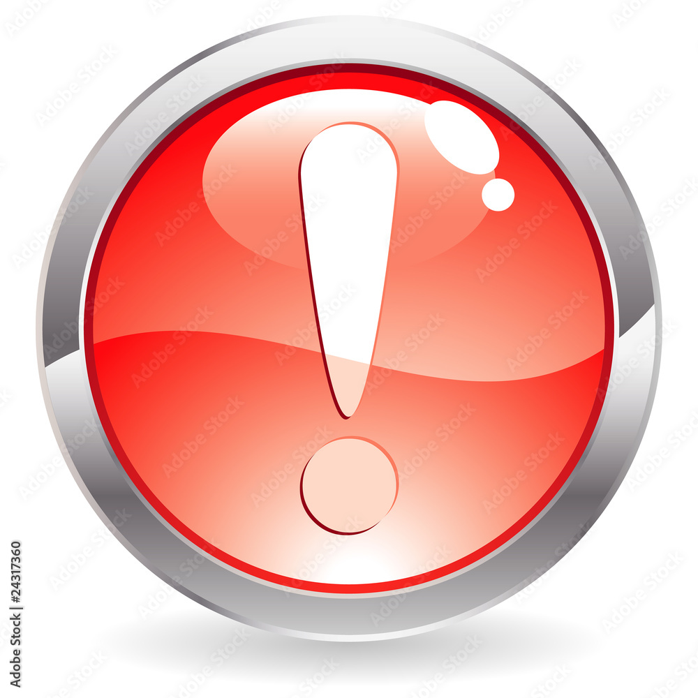 Gloss Button with exclamation point Gloss Button with exclamation point