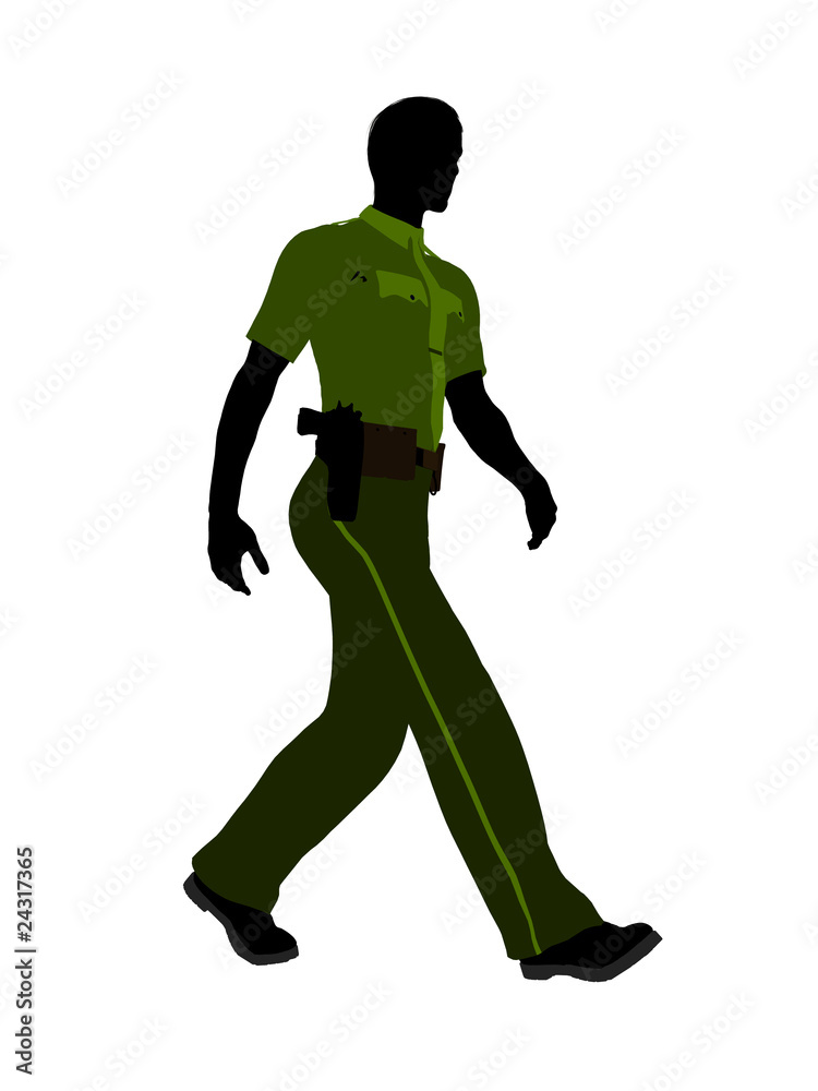 Male Sheriff Art Illustration Silhouette Male Sheriff Art Illustration Silhouette