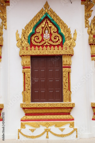 window of Phra Ming Muang Temple, Wat Klang Kosum, Mahasarakam