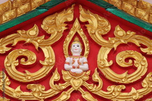 gable of Phra Ming Muang Temple, Wat Klang Kosum, Mahasarakam