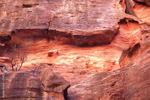falaises du Siq à Petra