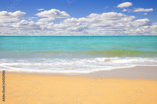 Beach seascape at summertime