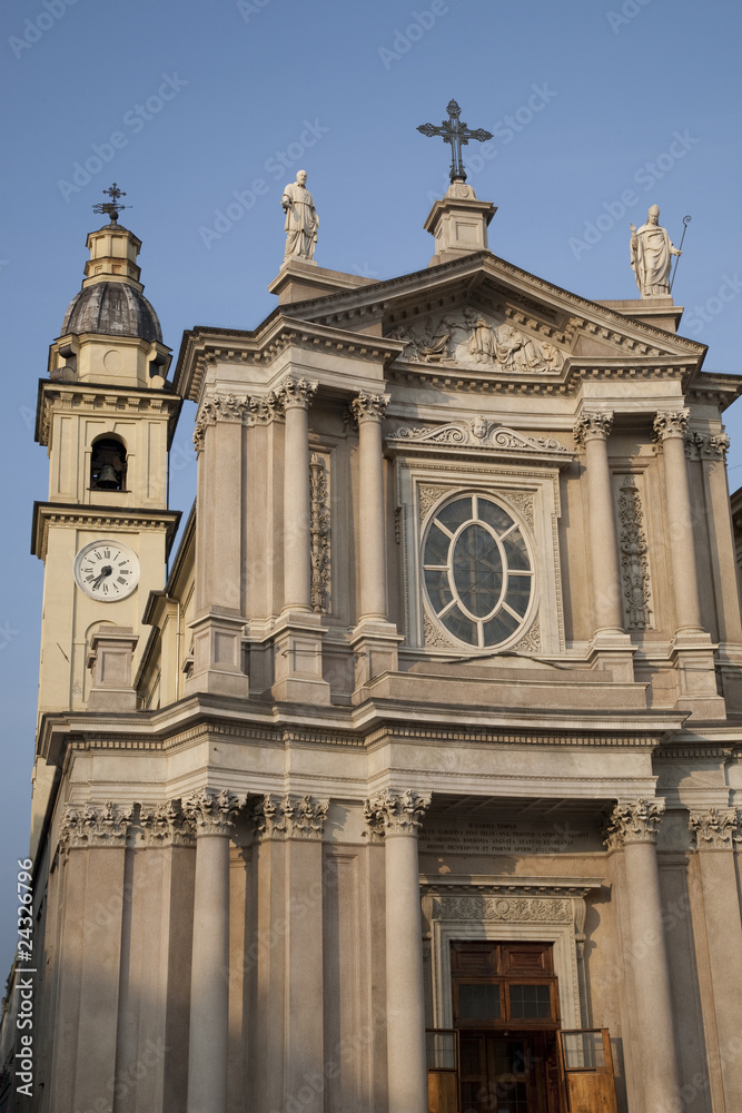 St Carlo Church and Bell Tower in Turin, Italy