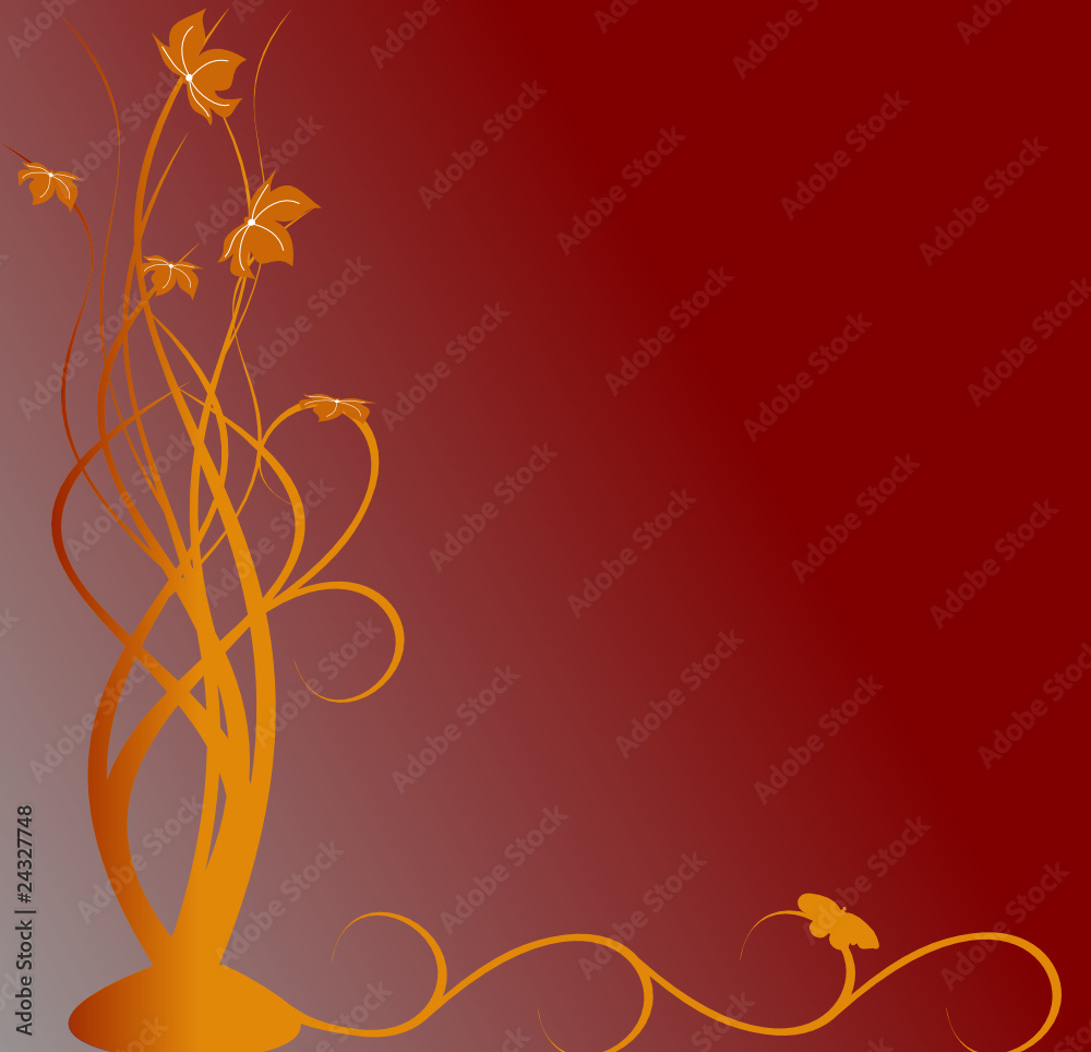 bannière fond floral