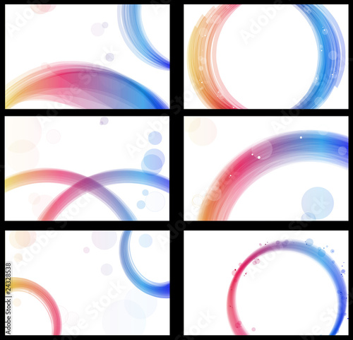 Business Cards Set. Colorful Circles.