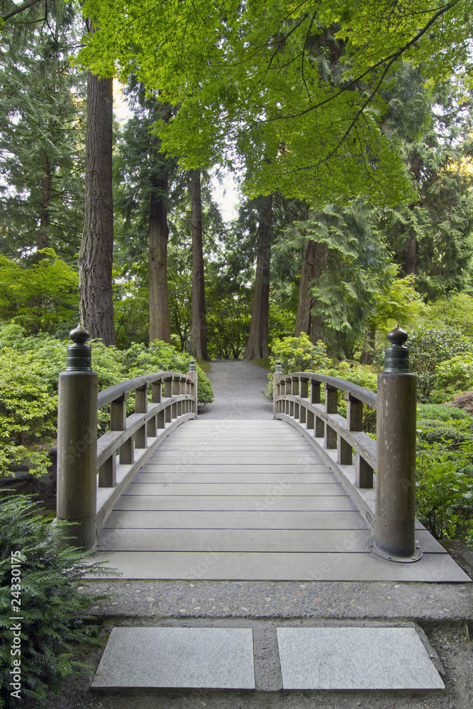 Wood Bridge at Japanese Garden
