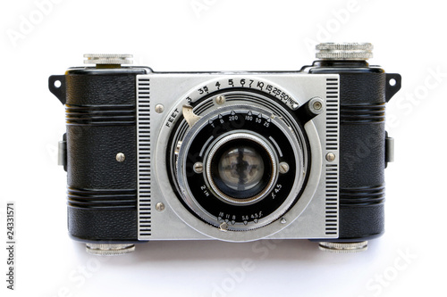1930s Art Deco Vintage Camera isolated on a white background.