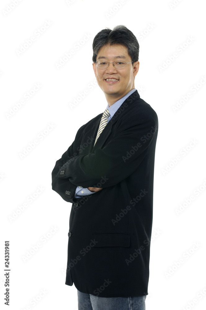Portrait of businessman standing comfortably. Portrait of businessman standing comfortably.