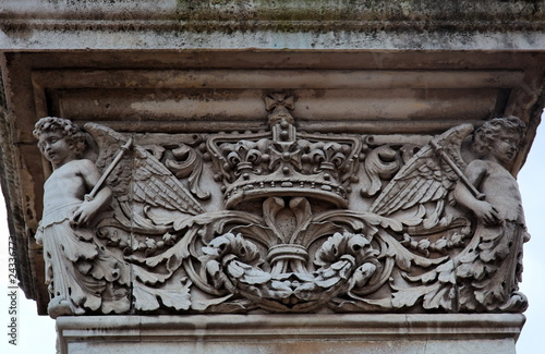 Fence column. Detail. Buckingham palace. London. UK.
