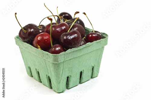 Dark red cherries