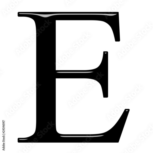 Canvastavla 3D Greek Letter Epsilon