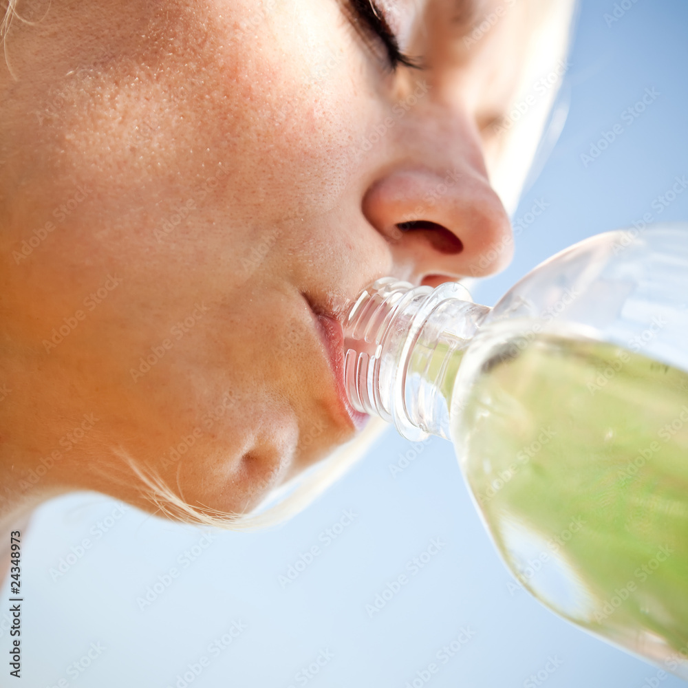 Woman drinking water
