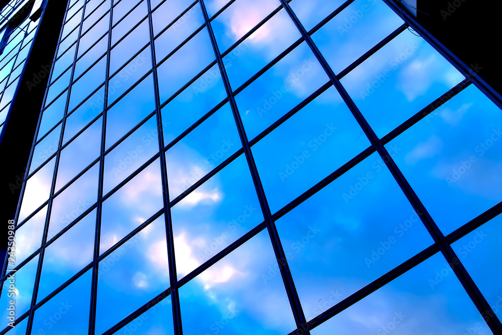 clouds in glazed panel skyscraper clouds in glazed panel skyscraper
