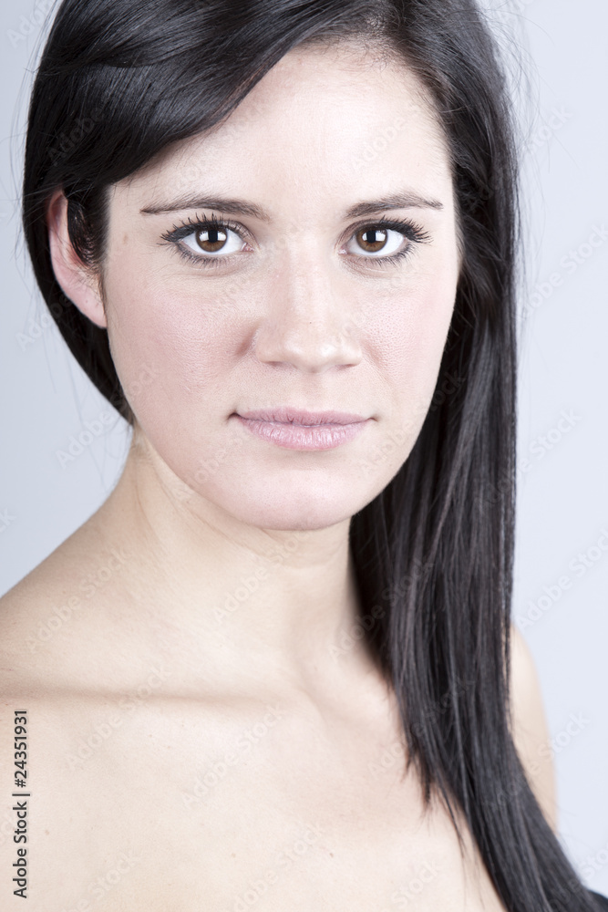 Brunette Model with Bare Shoulders Brunette Model with Bare Shoulders