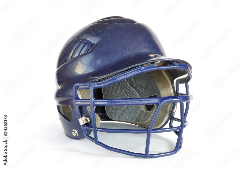 Fototapeta premium Blue baseball helmet