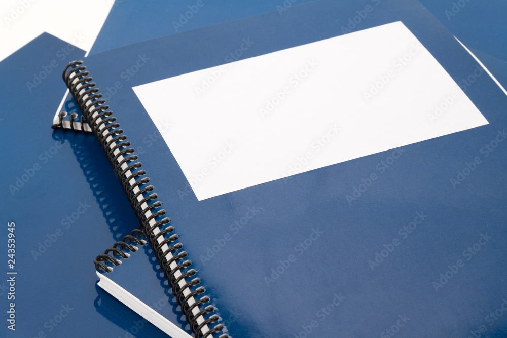 Blue school textbook Stock Photo | Adobe Stock