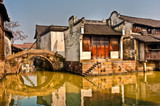 Houses on Canal in China