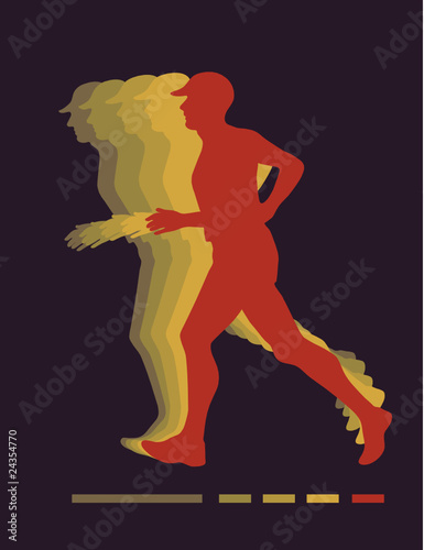 Jogging man vector