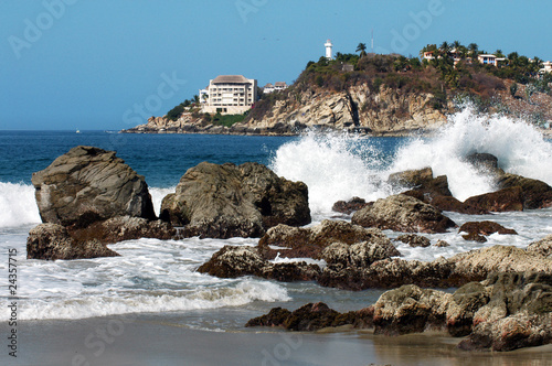 Beach in Puerto Escondido, Mexico photo