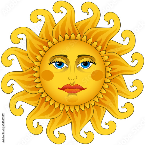 Big hot gold sun.