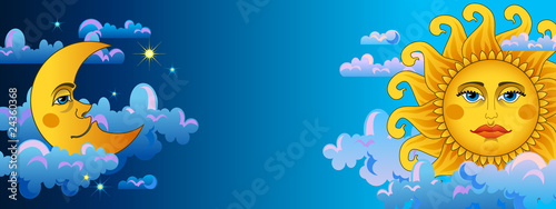 Horizontal blue banner.