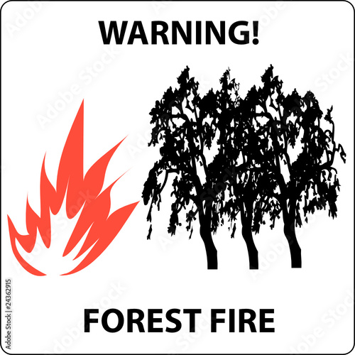 forest fire warning sign